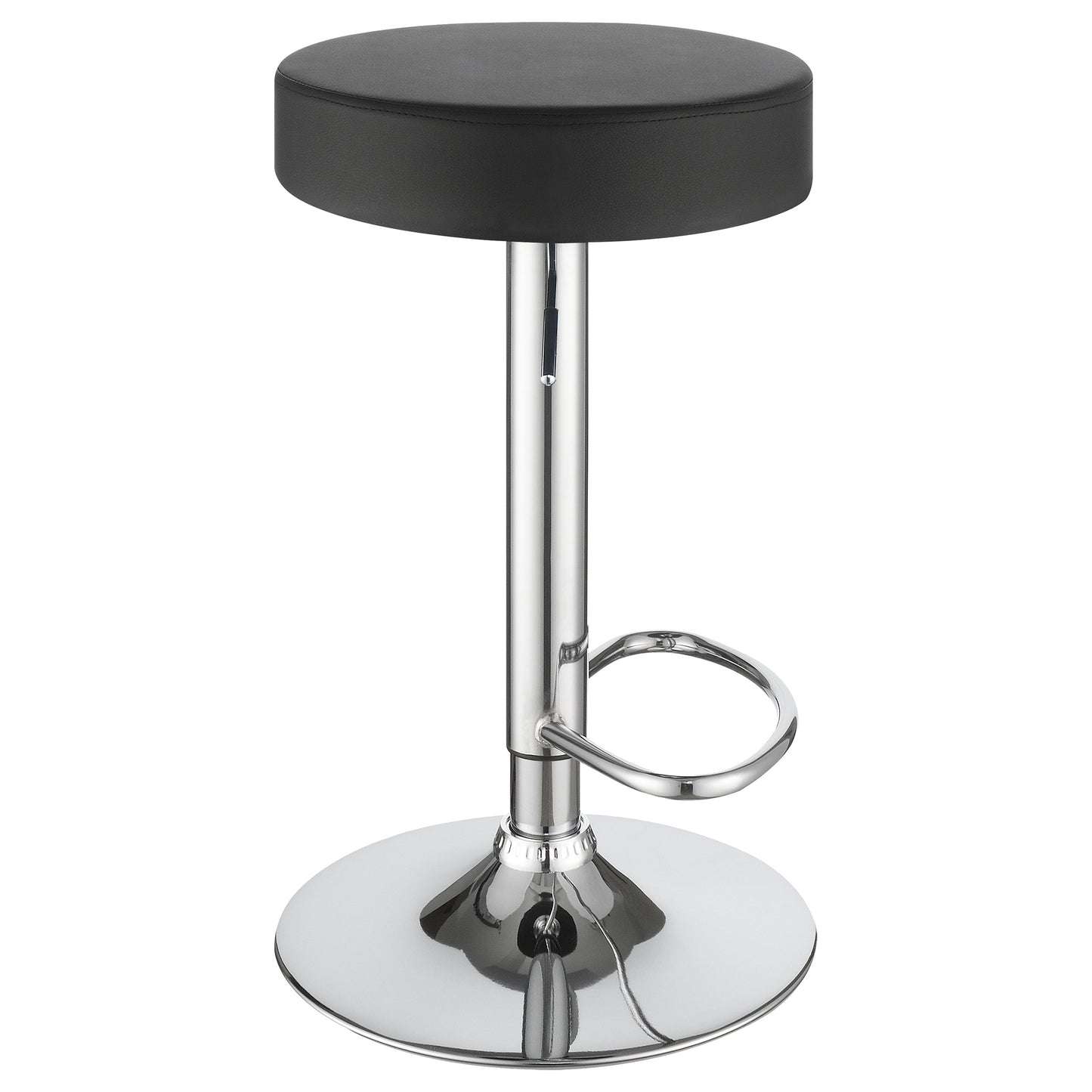 Ramses 29-inch Adjustable Bar Stool Chrome and Black