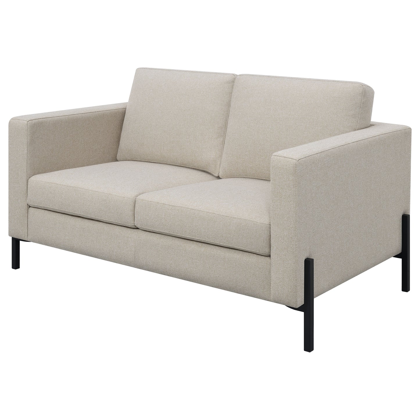 Tilly Upholstered Track Arm Loveseat Oatmeal