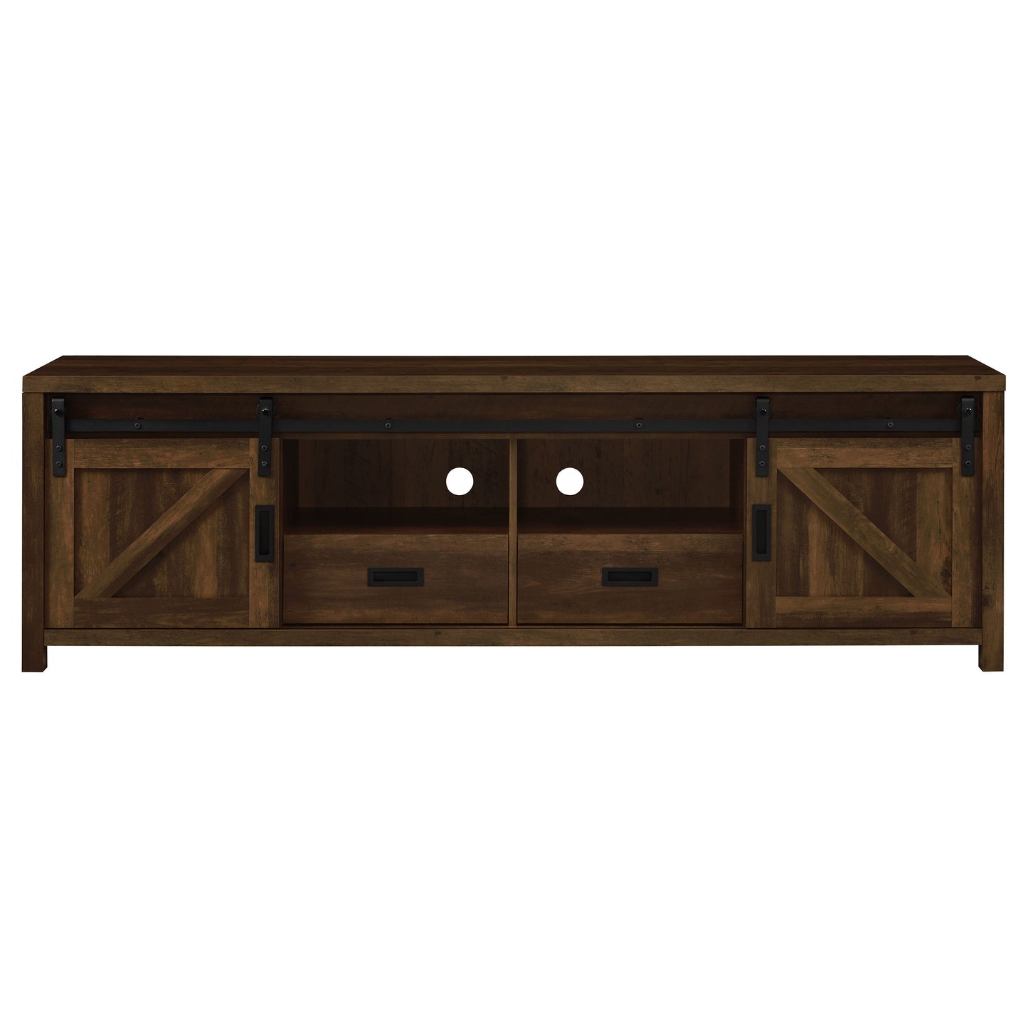 Madra 2-door Engineered Wood 79-inch TV Stand Dark Pine