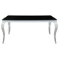 Carone Rectangular 61-inch Glass Top Dining Table Black