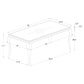 Carone Rectangular 61-inch Glass Top Dining Table Black