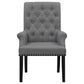 Alana Upholstered Tufted Arm Chair with Nailhead Trim