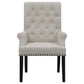 Alana Upholstered Tufted Arm Chair with Nailhead Trim