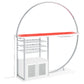 Risley 2-door Circular LED Home Bar with Wine Storage White High Gloss