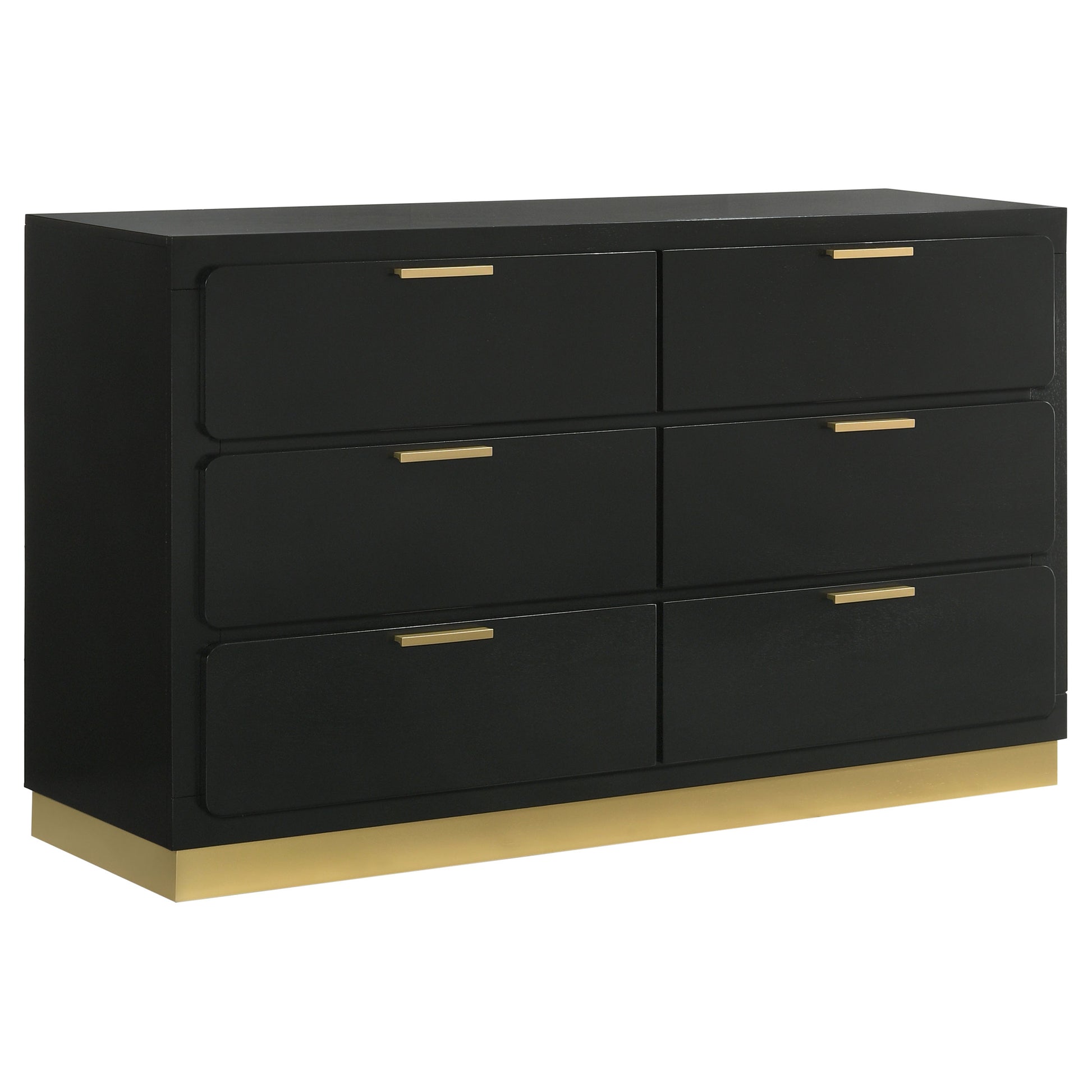 Caraway 6-drawer Dresser Black Value Home Furniture Caraway 6-drawer Dresser Black Value Home Furniture