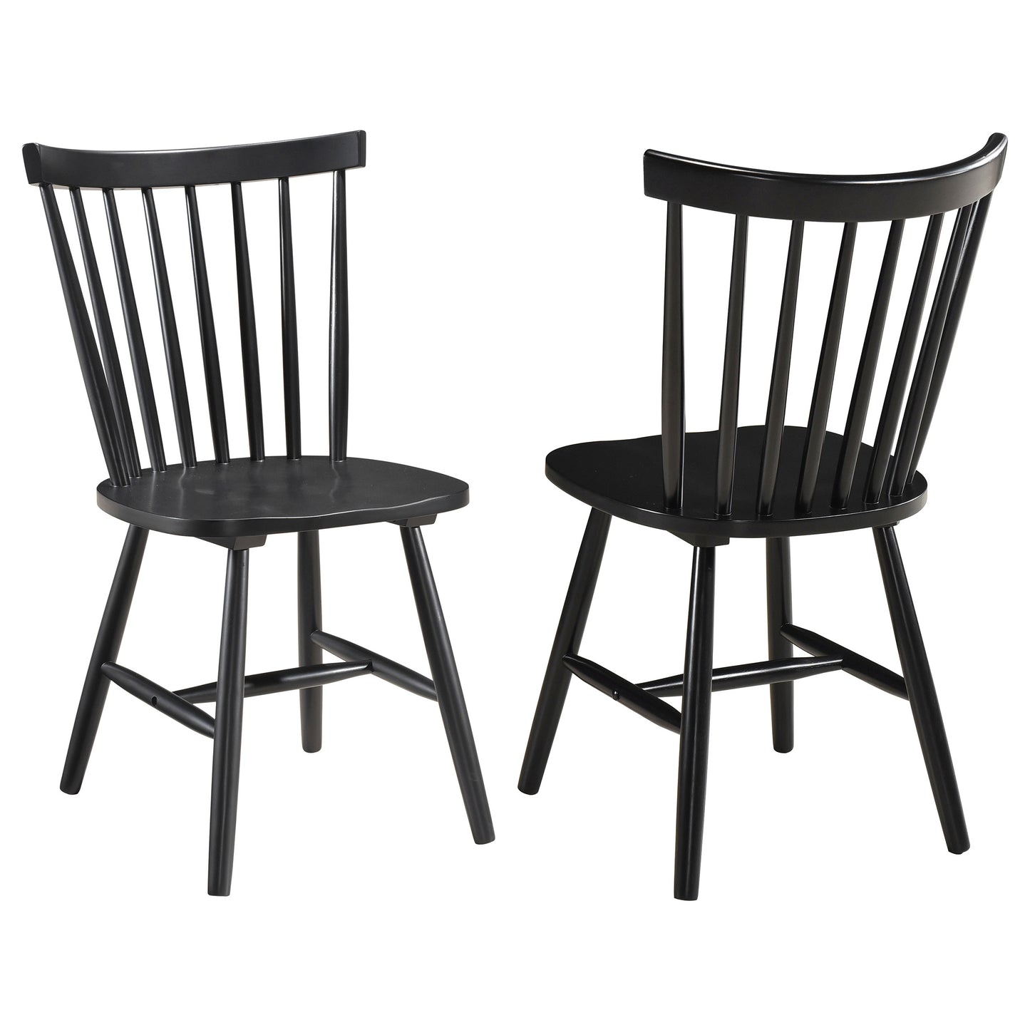 Hollyoak Windsor Spindle Back Dining Side Chairs Black (Set of 2)