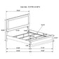 Caraway Wood Eastern King LED Panel Bed White