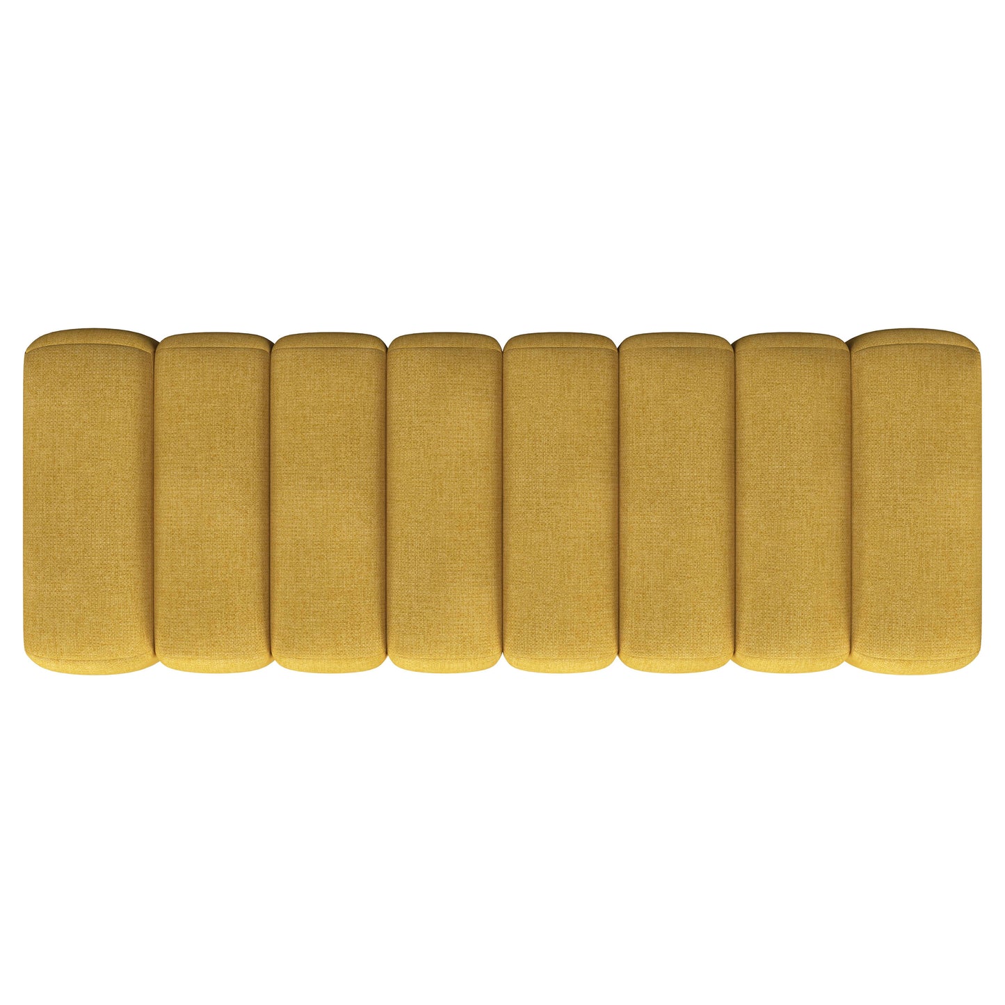 Summer Upholstered Channel Tufted Accent Bench Mustard Yellow