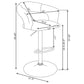Barraza 29-inch Adjustable Height Bar Stool White and Chrome