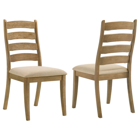 Danvers Ladder Back Dining Side Chair Brown Oak (Set of 2)