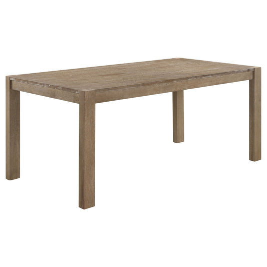 Scottsdale Rectangular Solid Wood Dining Table Brown Washed