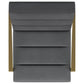 Kirra Upholstered Metal Arm Accent Chair Dark Grey