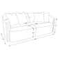 Townsend Chenille Upholstered Rolled Arm Sofa Latte