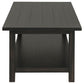 Payne Wood Coffee Table with Shelf Distressed Java