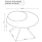 Briggs Round Marble Printed Glass Top Coffee Table White