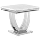 Kerwin 2-piece Rectangular Coffee and End Table Set Chrome