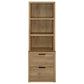 Westpark 3-shelf Bookcase USB and Lockable Drawer Mango