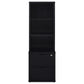 Westpark 3-shelf Bookcase USB and Lockable Drawer Black