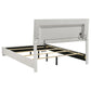 Felicity Wood Queen LED Panel Bed White High Gloss