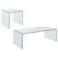Ripley 2-piece Bent Glass Coffee and End Table Set Clear