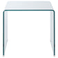 Ripley 2-piece Bent Glass Coffee and End Table Set Clear