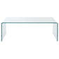 Ripley 3-piece Bent Glass Coffee and End Table Set Clear