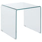 Ripley 3-piece Bent Glass Coffee and End Table Set Clear