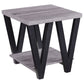 Stevens 2-piece Rectangular Coffee and End Table Set Grey