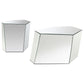 Capella 2-piece Mirrored Coffee and End Table Set Silver