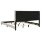 Dorian Fabric Upholstered California King Panel Bed Cream