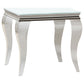 Carone 3-piece Glass Top Coffee and End Table Set White
