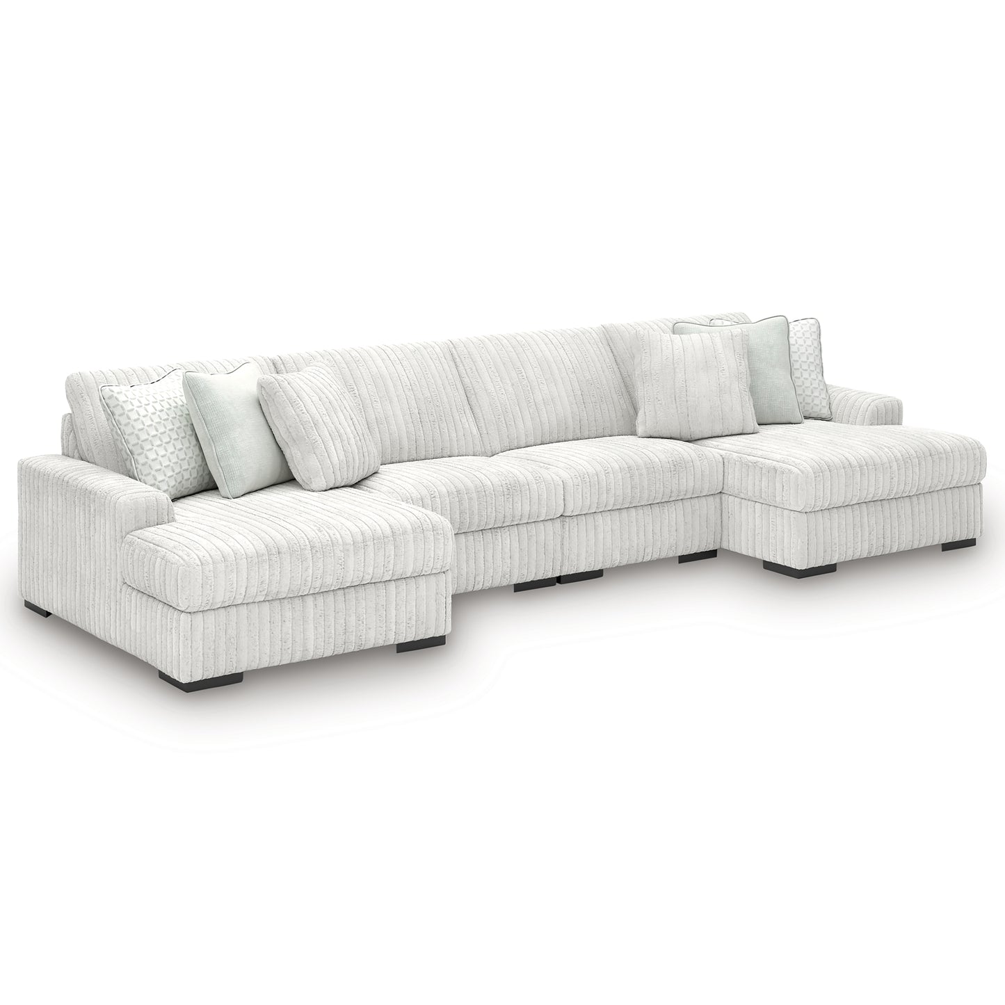 Stupendous 4-Piece Sectional with Double Chaise