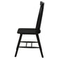 Andrews Windsor Spindle Back Dining Side Chair Black (Set of 2)