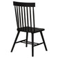 Andrews Windsor Spindle Back Dining Side Chair Black (Set of 2)
