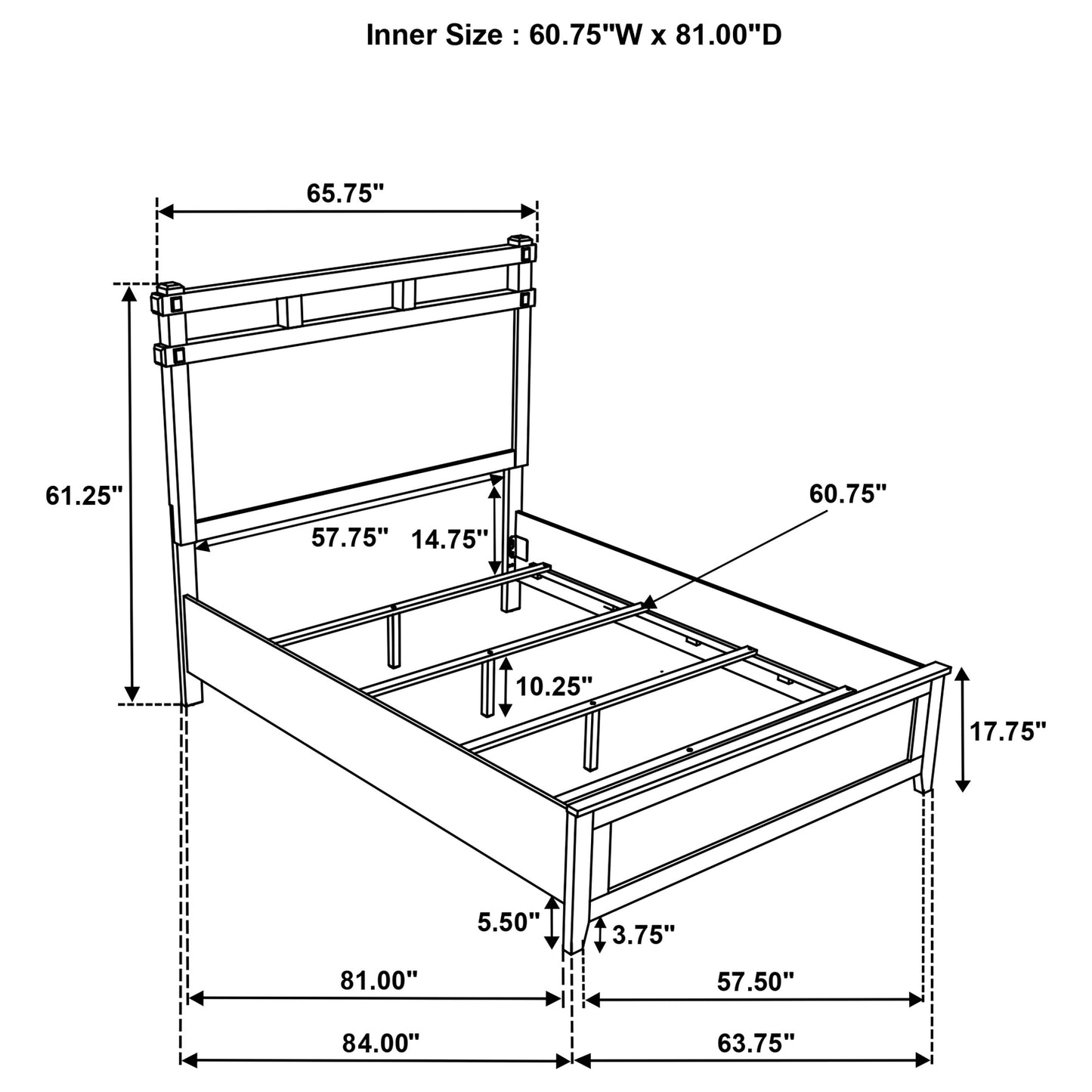 Hazlewood 61-inch Queen Panel Bed Vineyard Oak