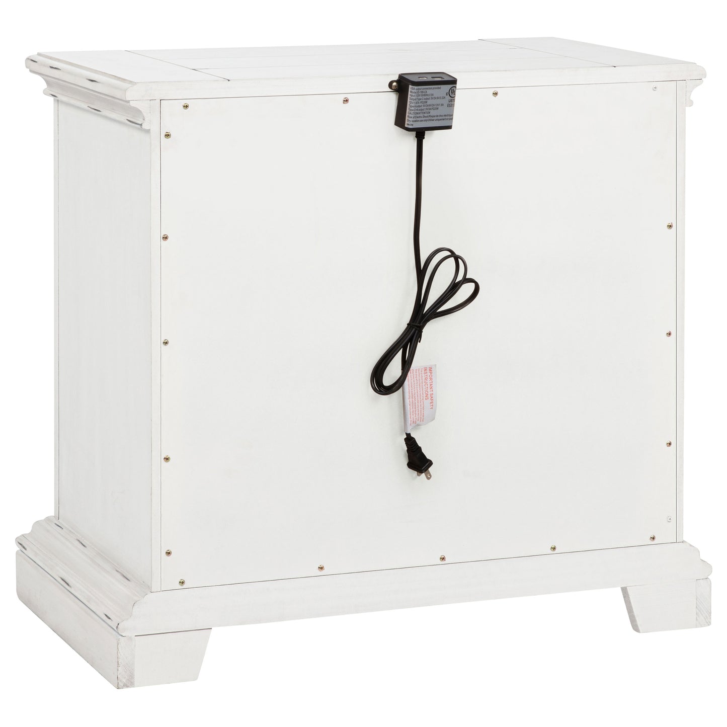 McKinney 2-drawer Nightstand with Dual USB Vintage White