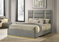 Ines 52-inch Fabric Upholstered Eastern King Panel Bed Grey