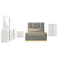 Ines 5-piece Eastern King Bedroom Set Grey and White High Gloss