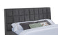 Dreux Upholstered California King Panel Platform Bed Grey