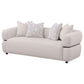 Jeanette 84-inch Fabric Upholstered Round Arm Sofa Beige