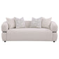 Jeanette 84-inch Fabric Upholstered Round Arm Sofa Beige