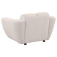 Destino Chenille Upholstered Splayed Arm Accent Chair Greige
