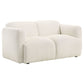 Dorset 2-piece Upholstered Round Track Arm Sofa Set White