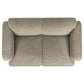 Dorset 2-piece Upholstered Round Track Arm Sofa Set Brown