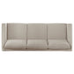 Islington Fabric Upholstered Panel Arm Sofa Taupe