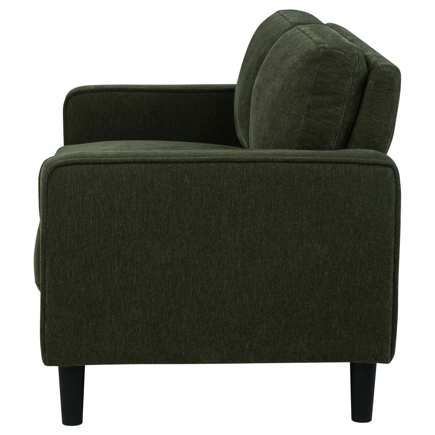Ruth Fabric Upholstered Track Arm Loveseat Matcha Green