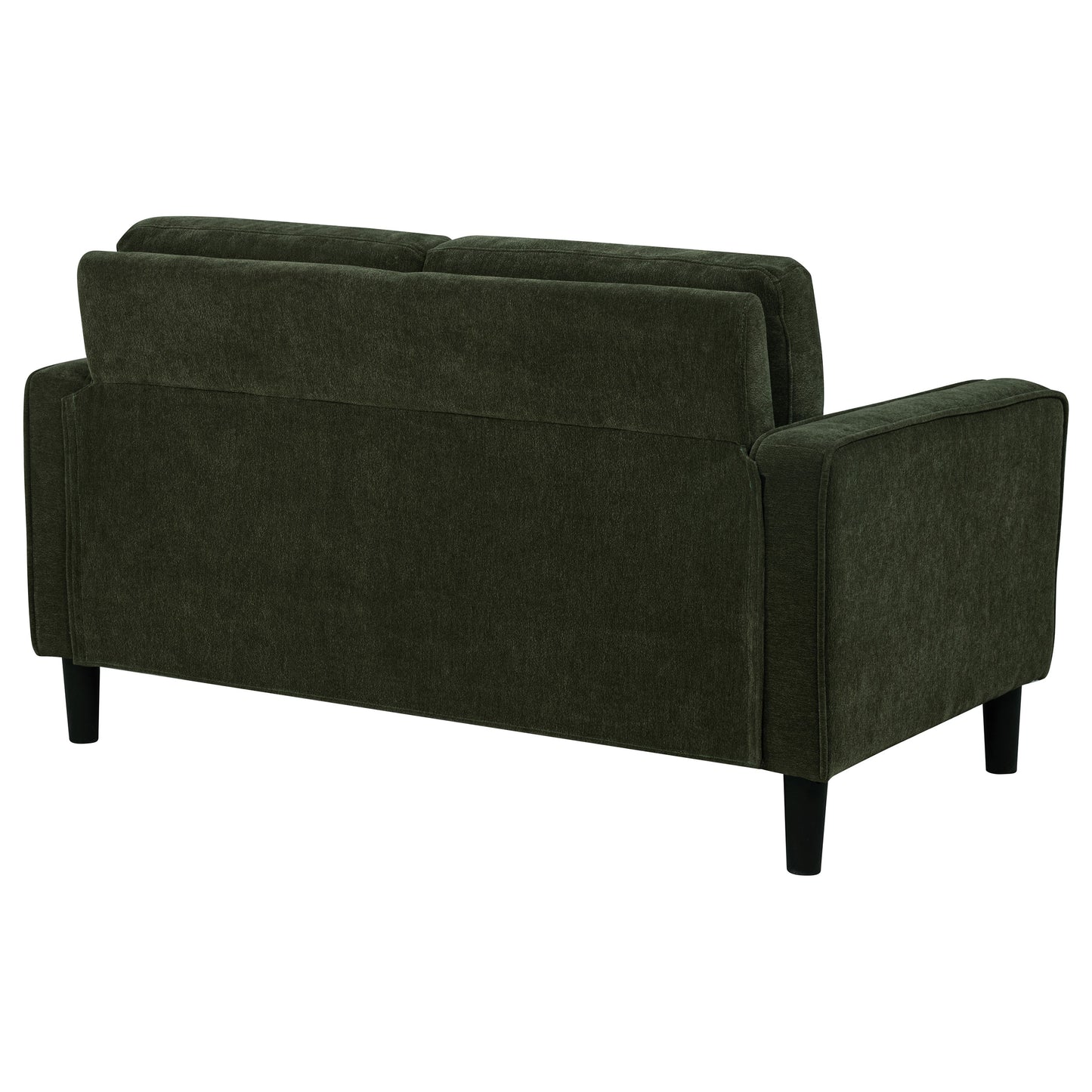 Ruth Fabric Upholstered Track Arm Loveseat Matcha Green