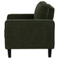 Ruth Fabric Upholstered Track Arm Accent Chair Matcha Green