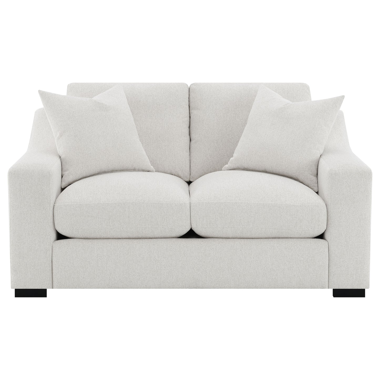 Ashlyn Fabric Upholstered Track Arm Loveseat Sand