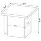Devar 3-piece Square Cocktail Coffee End Table Set Black